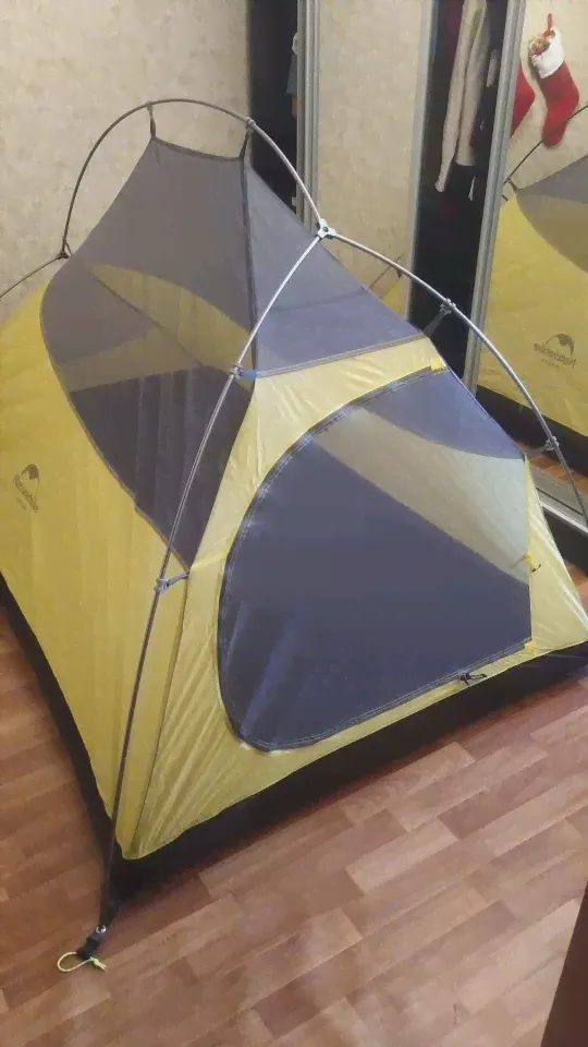 🛍 Naturehike Upgraded Cloud Up 2 Ultralight Tent Free Standing 20D Fabric Camping Tents For 2 Person With free Mat NH17T001-T-2