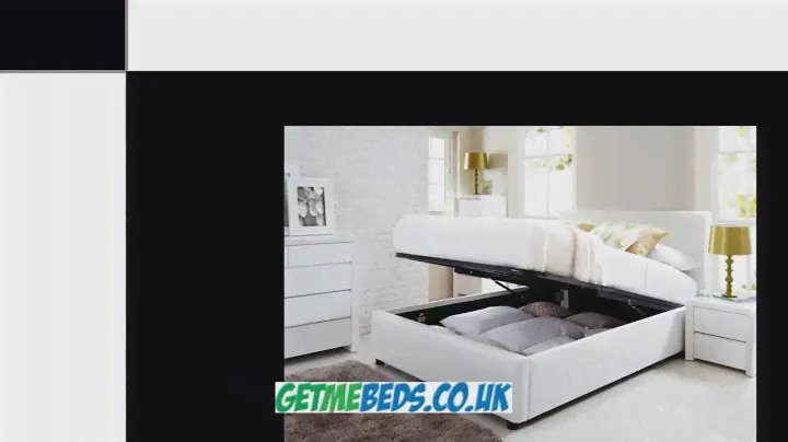 Henley White Leather Ottoman Bed