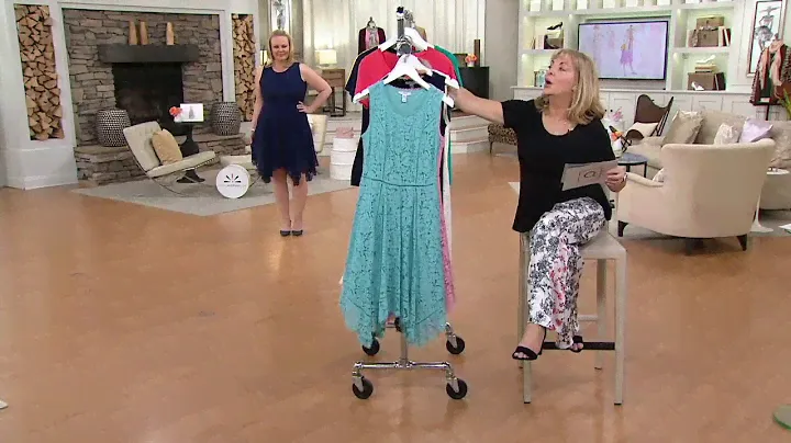 Isaac Mizrahi Live! Handkerchief Hem Lace Midi Dress on QVC
