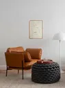Кресло Cloud LN1 Black Base Silk Cognac Leather | &TRADITION