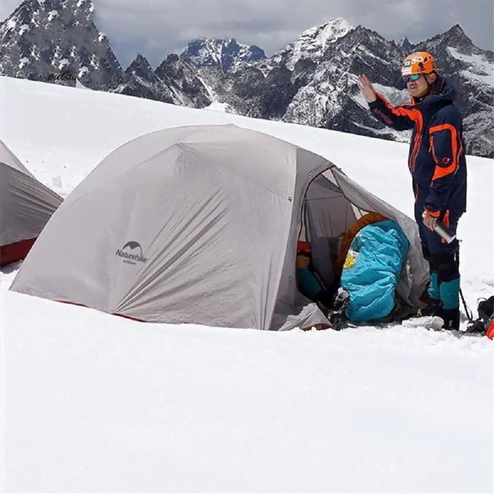 Туристическая палатка Naturehike Cloud Up 3 нейлон 20D, цвет темно-зеленый с футпринтом-0