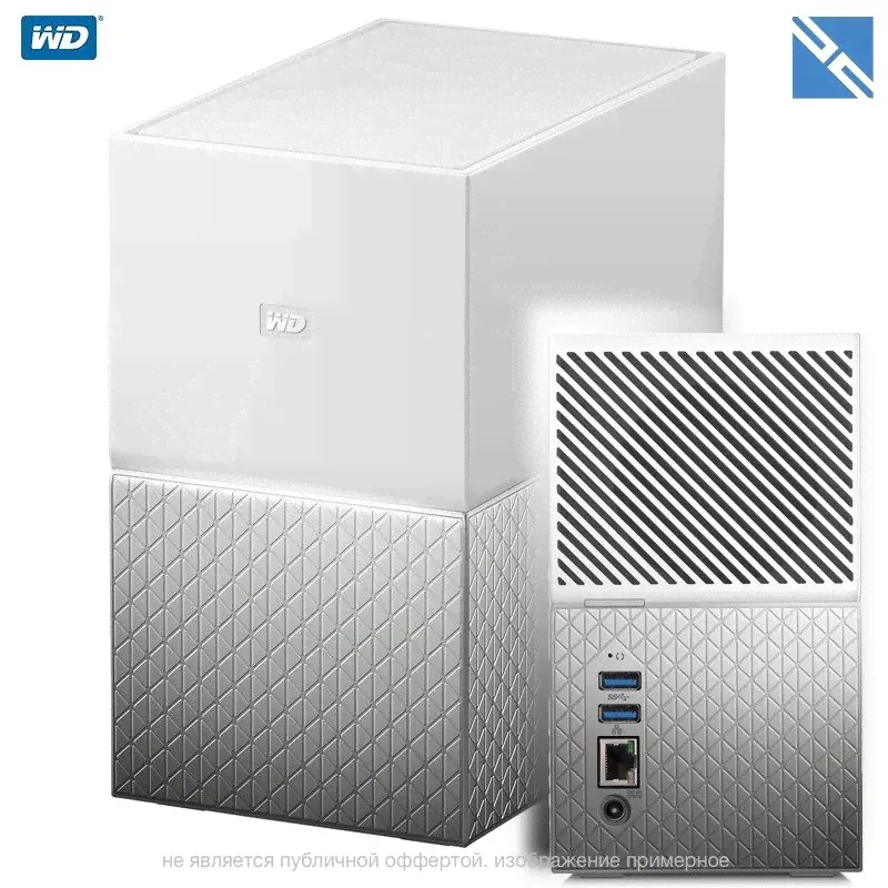 Сетевой накопитель Western Digital WD My Cloud Home Duo 4TB 2-Bay Personal Cloud NAS Server (2 x 2TB) WDBMUT0040JWT