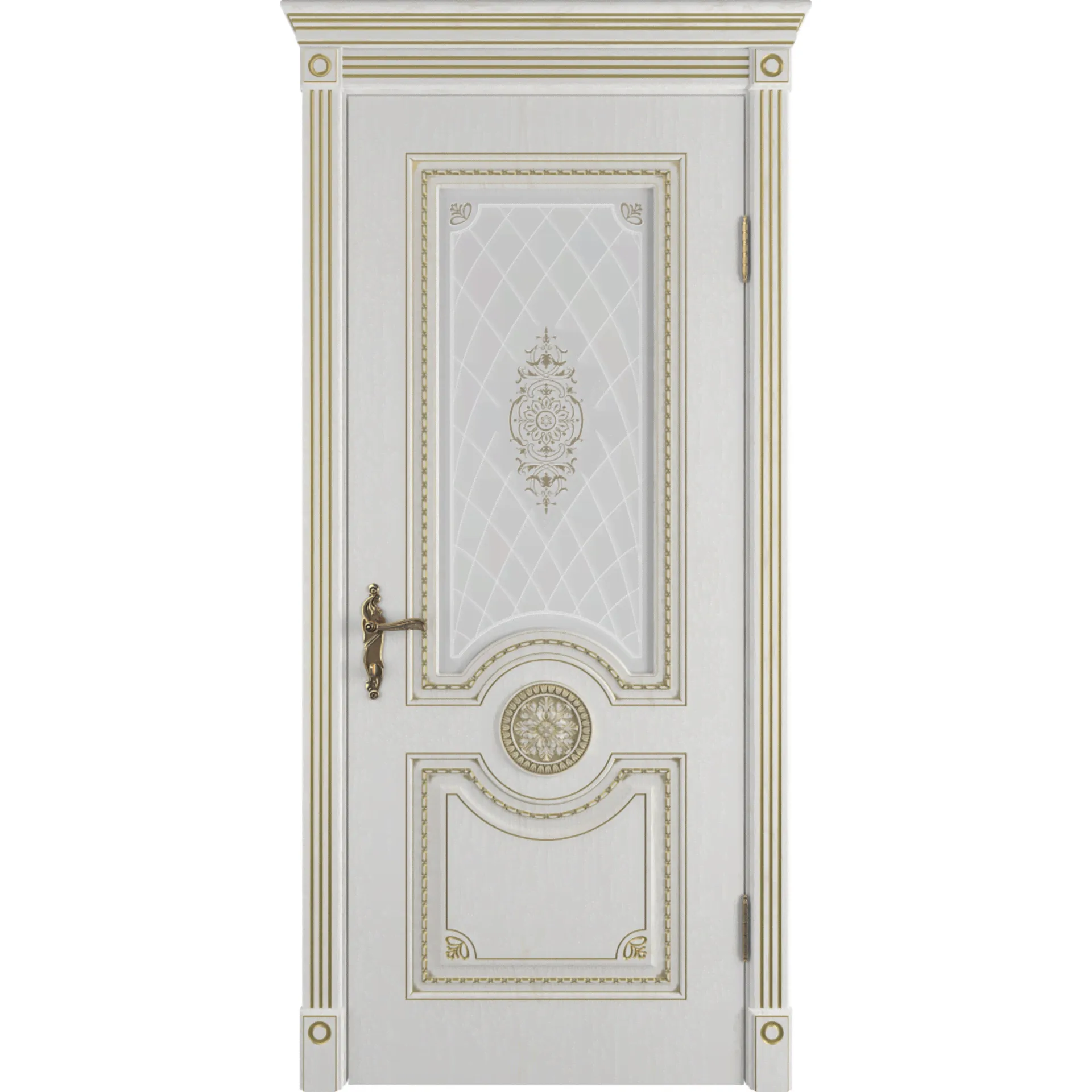 Межкомнатная дверь Greta Bianco Classic PG стекло Art Cloud-0