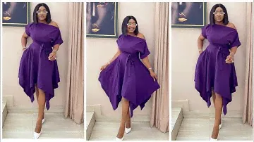 TRENDY DOLMAN HANDKERCHIEF FLARE DRESS || Cutting and Sewing