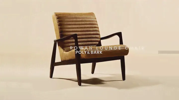 Rowan Lounge Chair in Cognac Tan from Poly & Bark | modern design, mid-century modern, accent chair